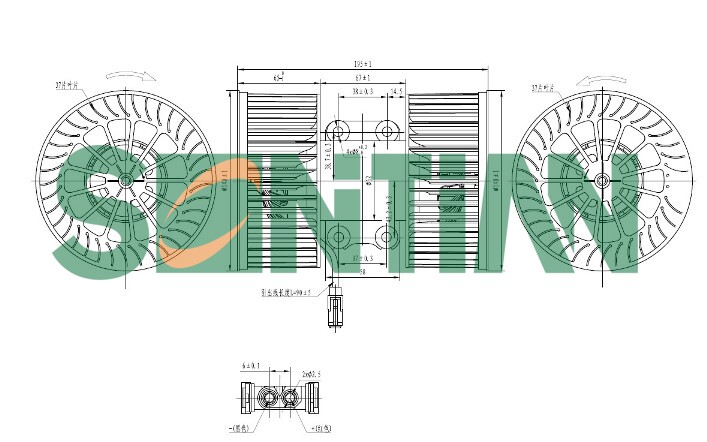 Вентилятор отопителя bmw3 (e46) (1998/02 - 2005/04) bmw3 Coupe (e46)(1999/04 - 2006/07) - SONTIAN ZD172167A