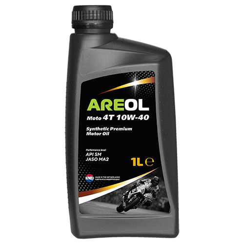 Moto 4T 10w40 (1l) Масло моторное синтетическое для 4-х тактных двиг.  API SM, jaso MA2 - AREOL 10W40AR122