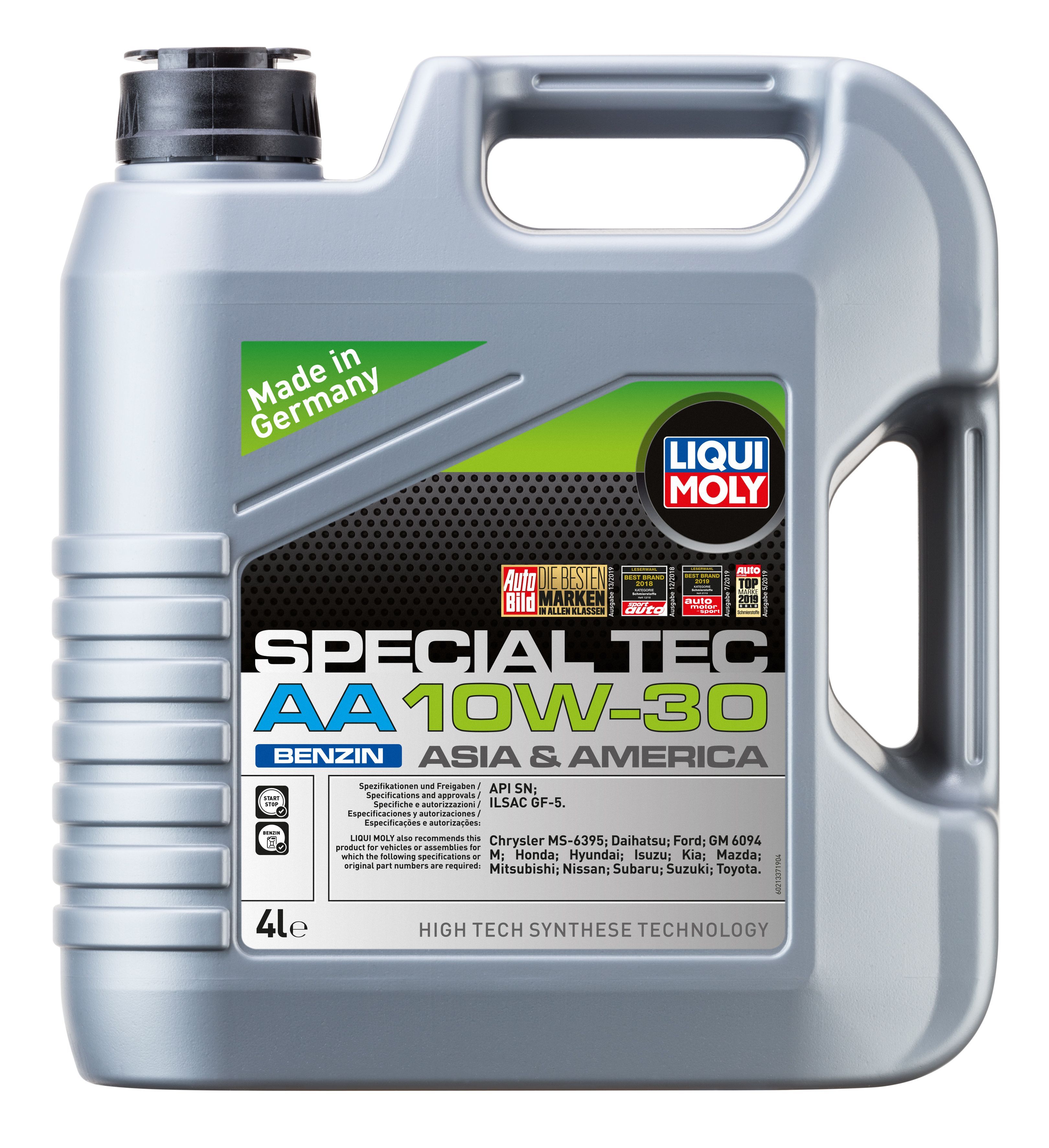 10w-30 Special Tec AA Benzin, API SN Plus + RC, 4л (HC-синт.мотор.масло) - Liqui Moly 21337
