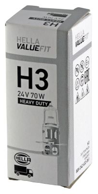 Лампа накаливания valuefit, H3 24V 70W PK 22s - Hella 8GH242632061