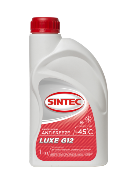 Антифриз Sintec antifreeze LUX G12 готовый -45c красный 1 кг 613502 - SINTEC 613502