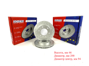 Диск тормозной передний перфорированный Mitsubishi Pajero III IV 00- Pajero Classic 02-, - Devers 130289993