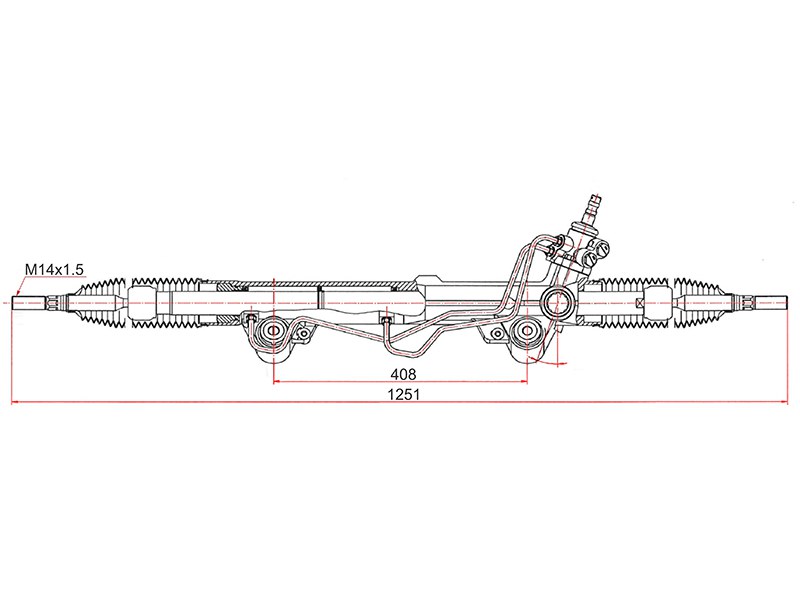 Рейка рулевая toyota tundra 06- - SAT ST442500C070
