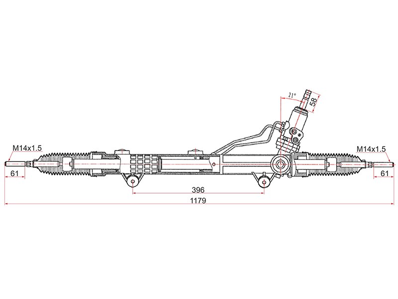 Рейка рулевая mercedes benz ML 05-11 w164 - SAT ST-A164 460 0225