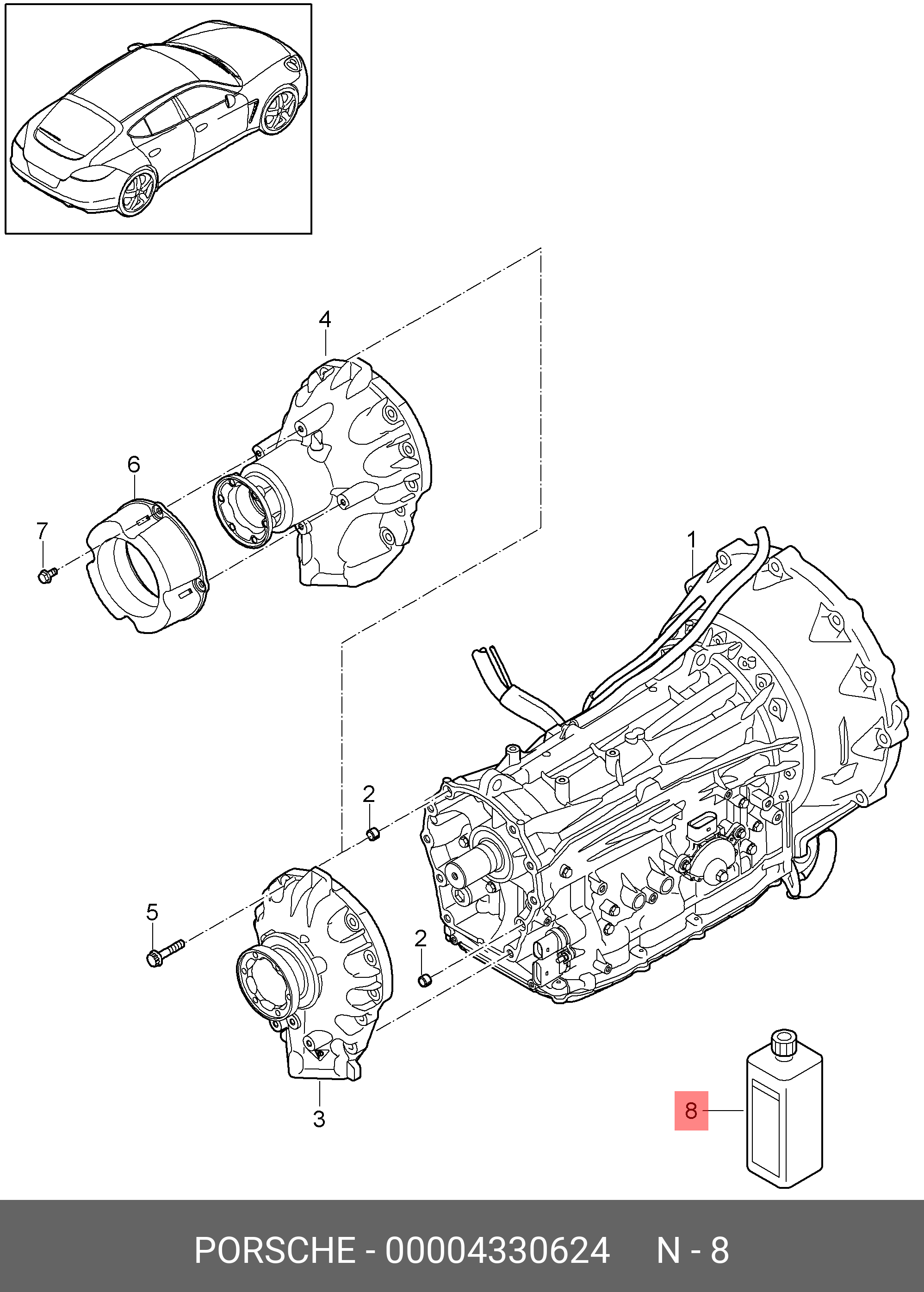 Трансмиссионное масло ATF - Porsche 00004330624