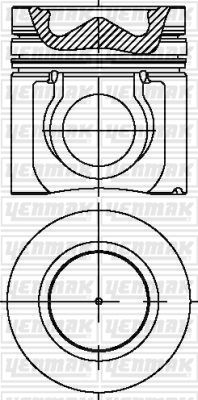 112,00 mm. Порш.+палец, с кольцами - YENMAK 3104238000