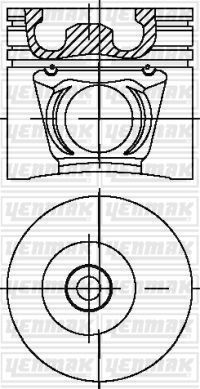 104,00 mm. Порш+палец, с кольцами - YENMAK 3104263000