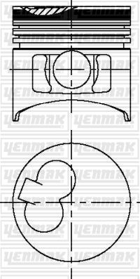 91,10 mm Поршень с пальцем,с кольцами 1/3 цил-р - YENMAK 3104442000