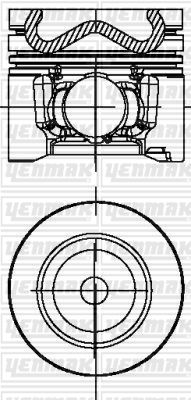 75,00 mm Поршень с пальцем с кольцами - YENMAK 3104496000