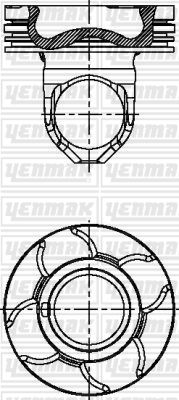 123,03 mm. Порш.+палец, с кольцами - YENMAK 3104936000