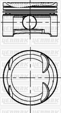 82,00 mm. Порш.+палец,с кольцом - YENMAK 3904687000