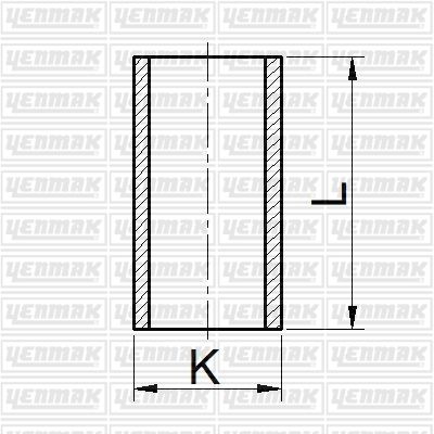 Гильза k=94,7, l=170, h=0, d=94,7 91,00 - YENMAK 5165712050