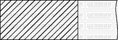 80,50 mm. Кольца поршневые ком-т 1,2x1,2x2 - YENMAK 9109262000