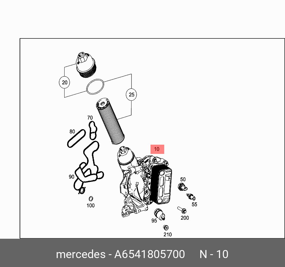 Масляный фильтр - Mercedes A6541805700