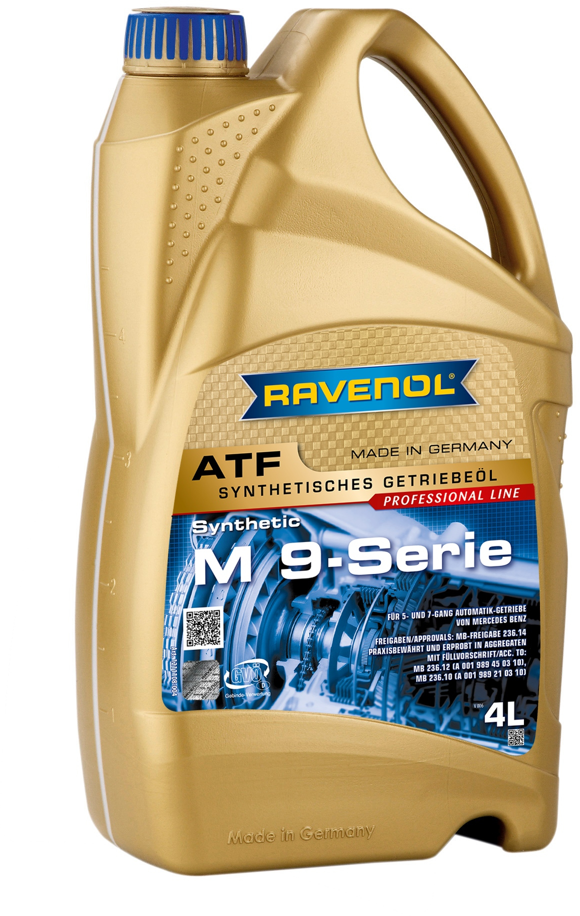 Масло трансмиссионное ATF m 9-Serie 4л (синтетика+ПАО) - RAVENOL 1211108004