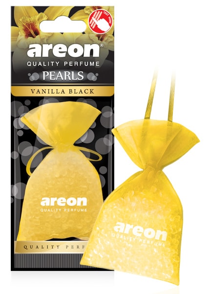 Ароматизатор на зеркало  Pearls мешочек vanilla bleck 50 г - AREON 704ABP14