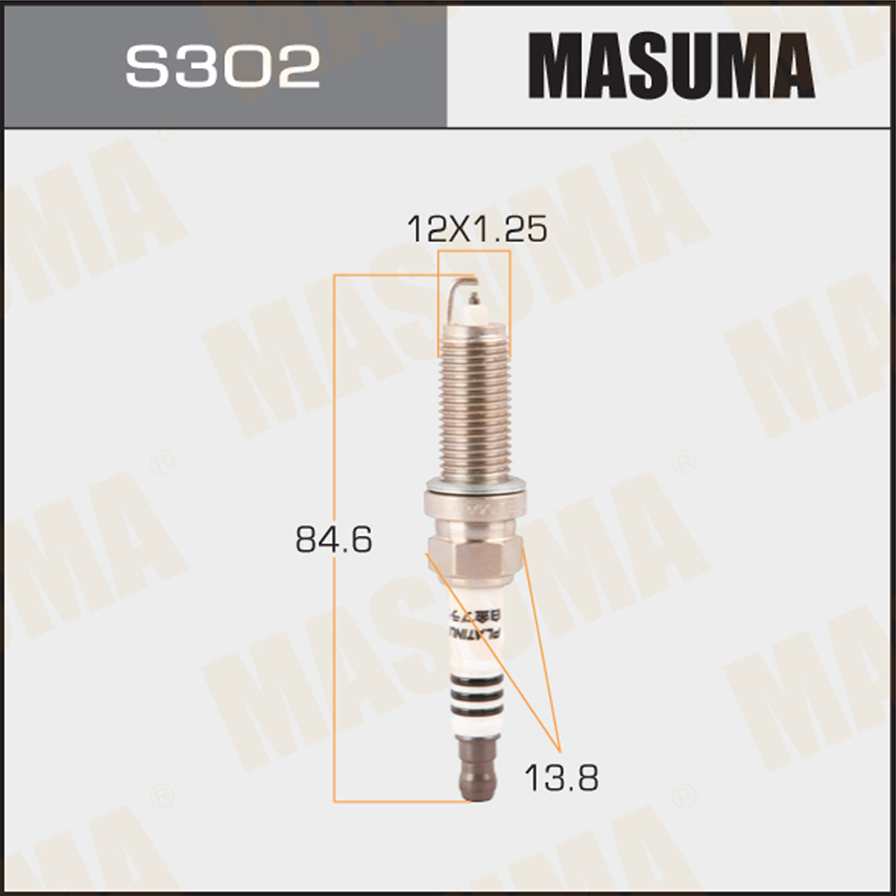 Свеча зажигания platinum (ixeh22-tt, lzkar6ap-11) - Masuma S302P