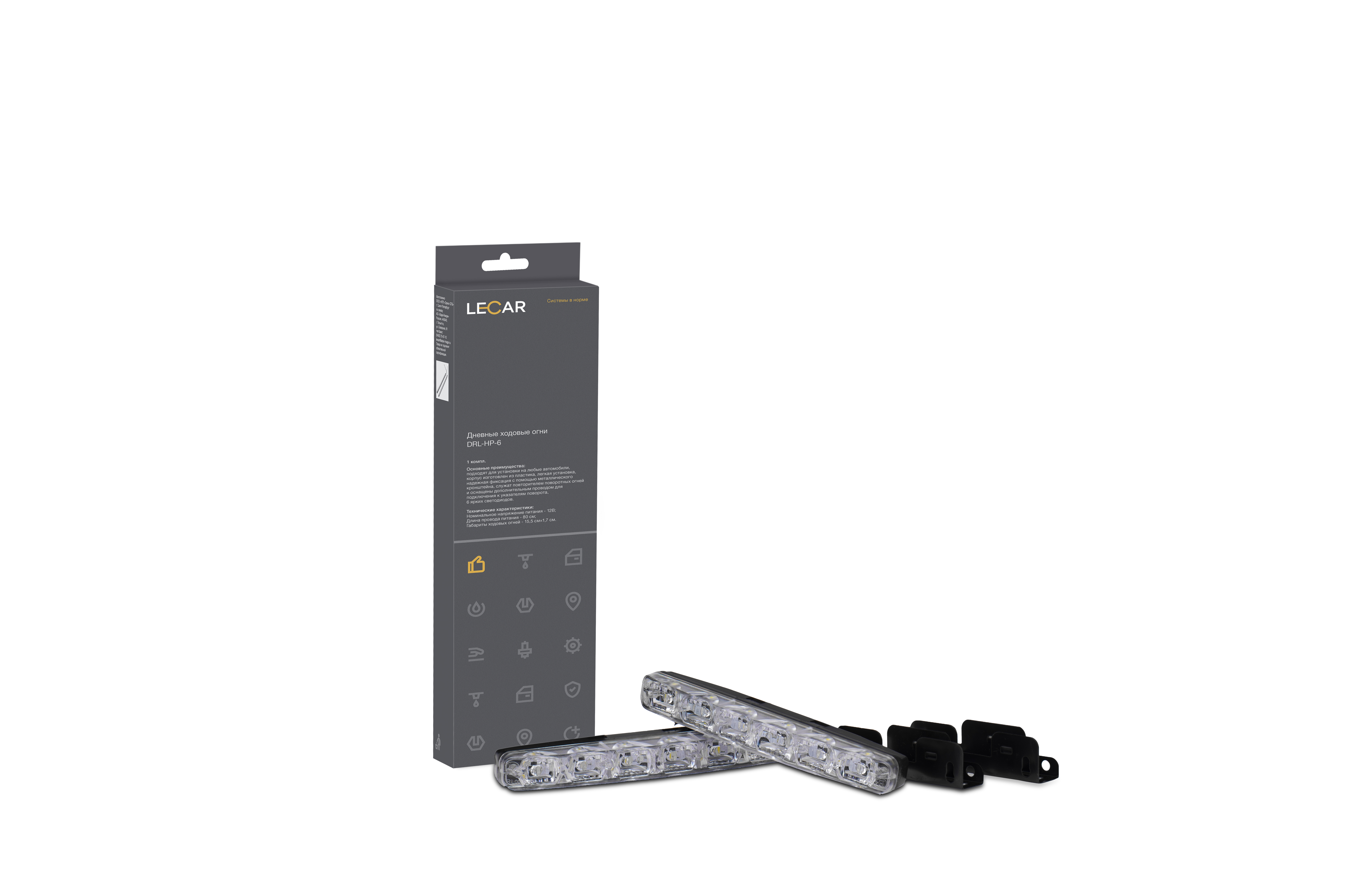 Дневные ходовые огни  drl-hp-6 - LECAR LECAR000020508
