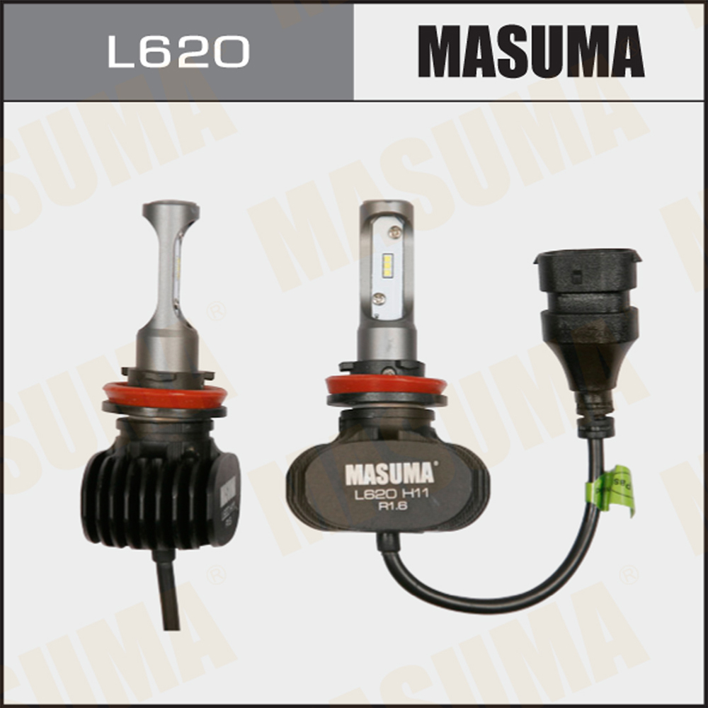 Лампа светодиодная H11 55 Вт 6000k 4000Lm LED pgj19-2 - Masuma L620