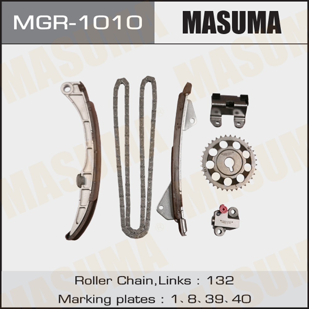 Комплект цепи ГРМ Toyota Auris 06-, Corolla Fielder 04-, Vitz 05- (1nz-fe) - Masuma MGR1010