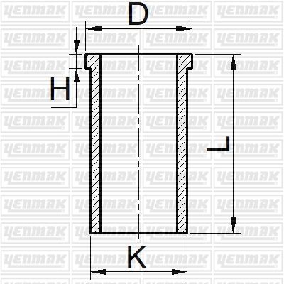 82,60 mm Гильза k=87,06, l=154, h=5,5, d=90 - YENMAK 5165395100