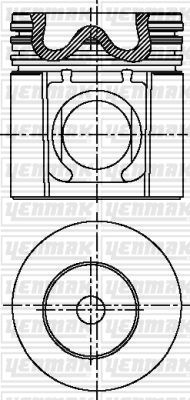 100,00 mm Поршень с пальцем,с кольцами - YENMAK 3104466000