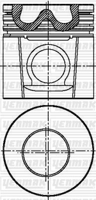 105,00 mm. Порш.+палец, с кольцами - YENMAK 3104465000