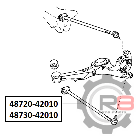 тяга зад попер - правая - с шаровой (-48720-42010) - R8 R84872042010