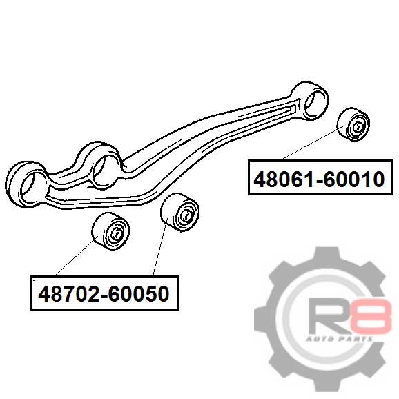 с/б пер нижн рычага [задний] (-48061-60010) - R8 R84806160010