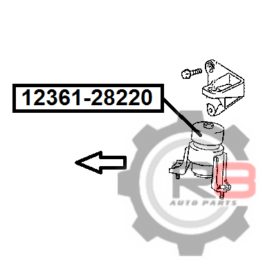 подушка двигателя передняя - 2azfe - R8 R81236128220