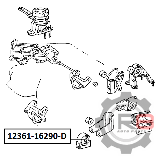 подушка двс пер [картридж] - 7A, 3S, 5E (-12361-16290-d) - R8 R81236116290D
