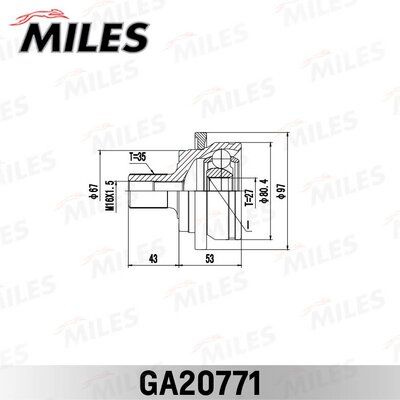 Шрус MB c-class 203 4 matic/e-class 211 4 matic 02-09 нар. - Miles GA20771