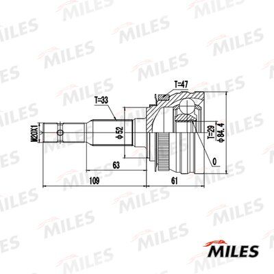 Шрус наружний ком/кт daewoo espero 1 8-2 0l 95-99 ABS Miles GA20544 -  купить по цене от 2073 руб, в интернет-магазине автозапчастей Parterra.ru