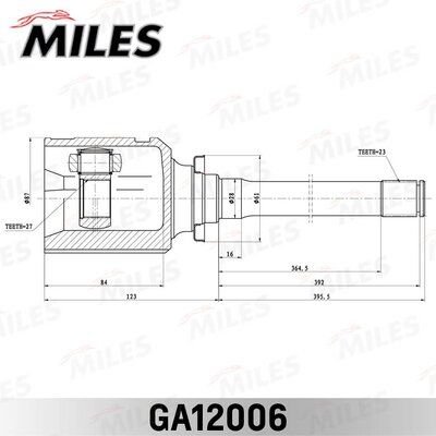 Шрус lexus rx300 330 03-08 внутр правый Miles GA12006 6046₽
