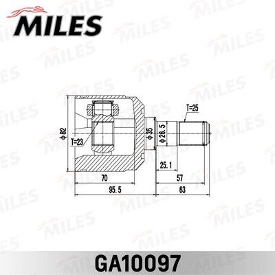 Шрус mitsubishi space runner 91-98 внут. - Miles GA10097