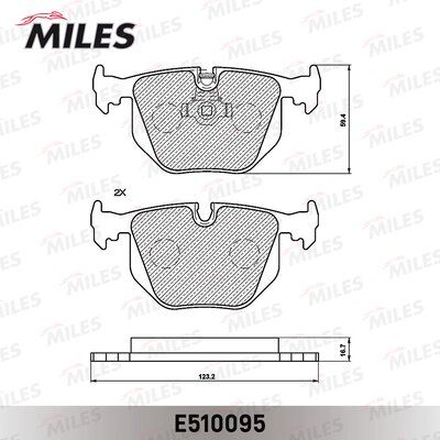 Колодки тормозные дисковые - Miles E510095