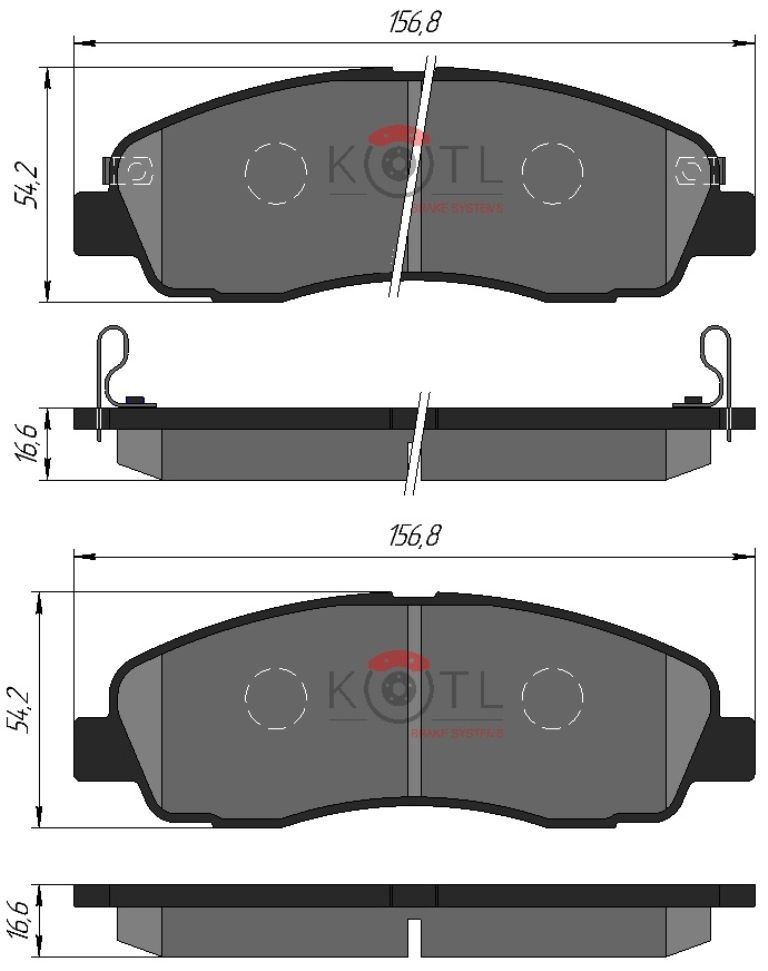 Колодки тормозные nissan x-trail/qashqai/tiida/infiniti fx/renault koleos задние | зад | - KoTL 41KT