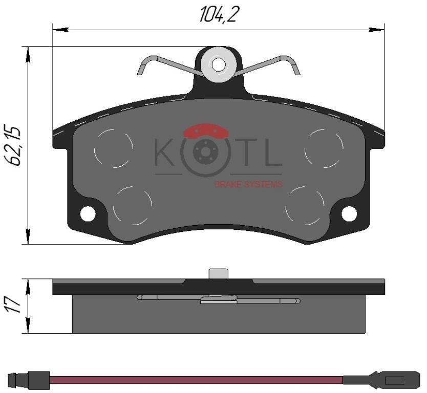 Колодки дисковые - KoTL 1446KT