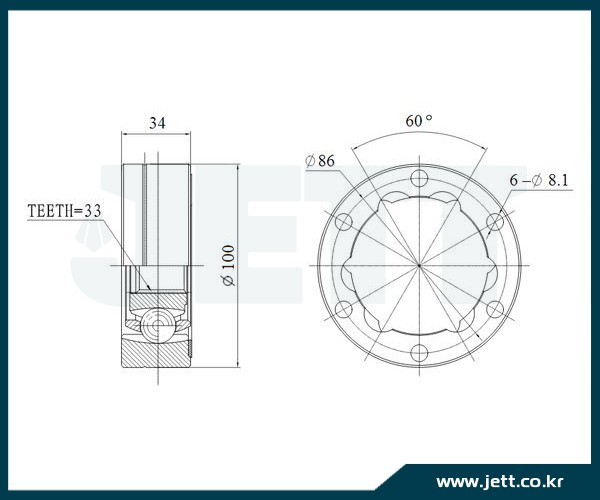Привод (шрус)   v40-3011 - JETT V403011