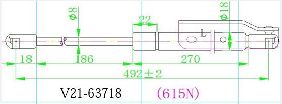 Амортизатор багажника   v21-63718 - JETT V2163718