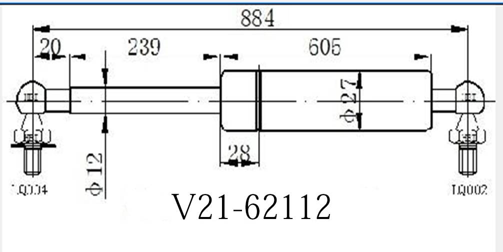 Амортизатор багажника   v21-62112 - JETT V2162112