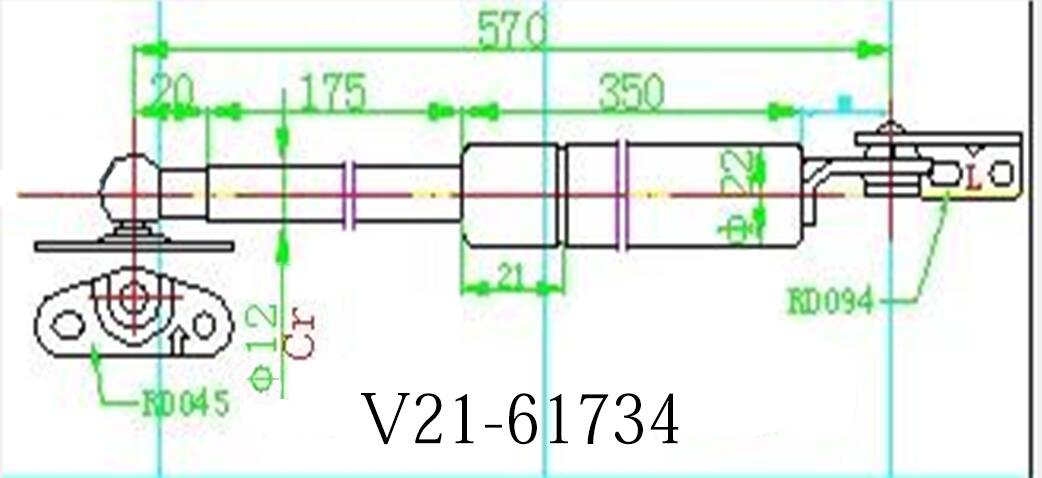 Амортизатор багажника   v21-61734 - JETT V2161734