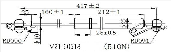 Амортизатор багажника V21-60518