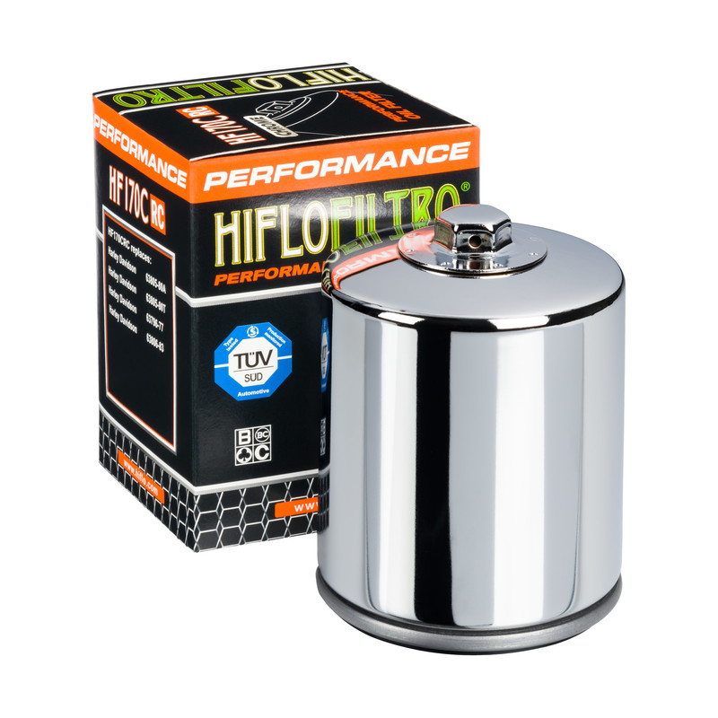 Фильтр масляный   улучшенный (хромированный) - HifloFiltro HF170CRC