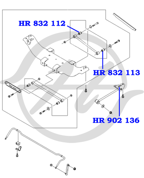 Сайлентблок продольного рычага задней подвески - Hanse HR902136