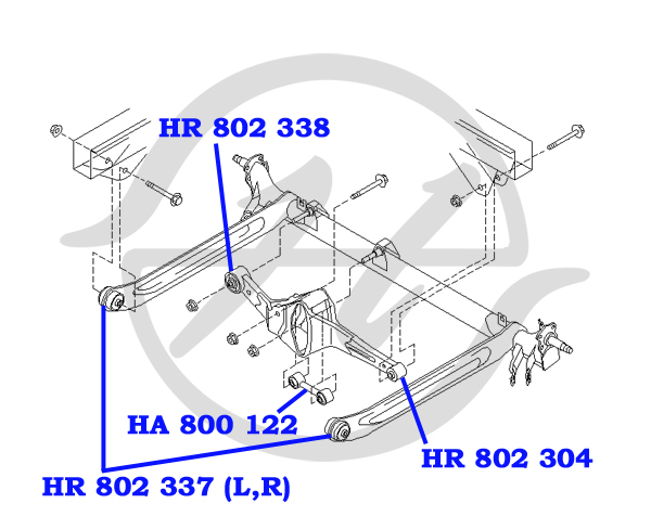Сайлентблок задней балки - Hanse HR802337