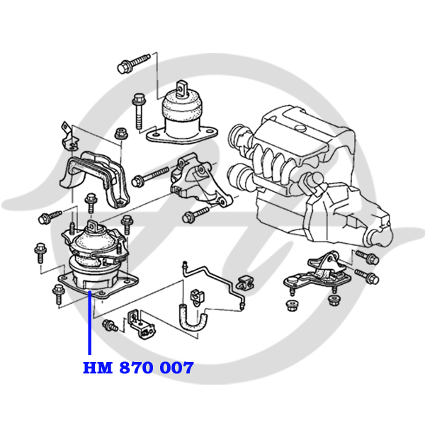 Опора двигателя, передняя - Hanse HM870007