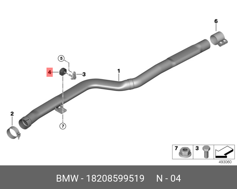 Резинометаллический шарнир - BMW 18208599519