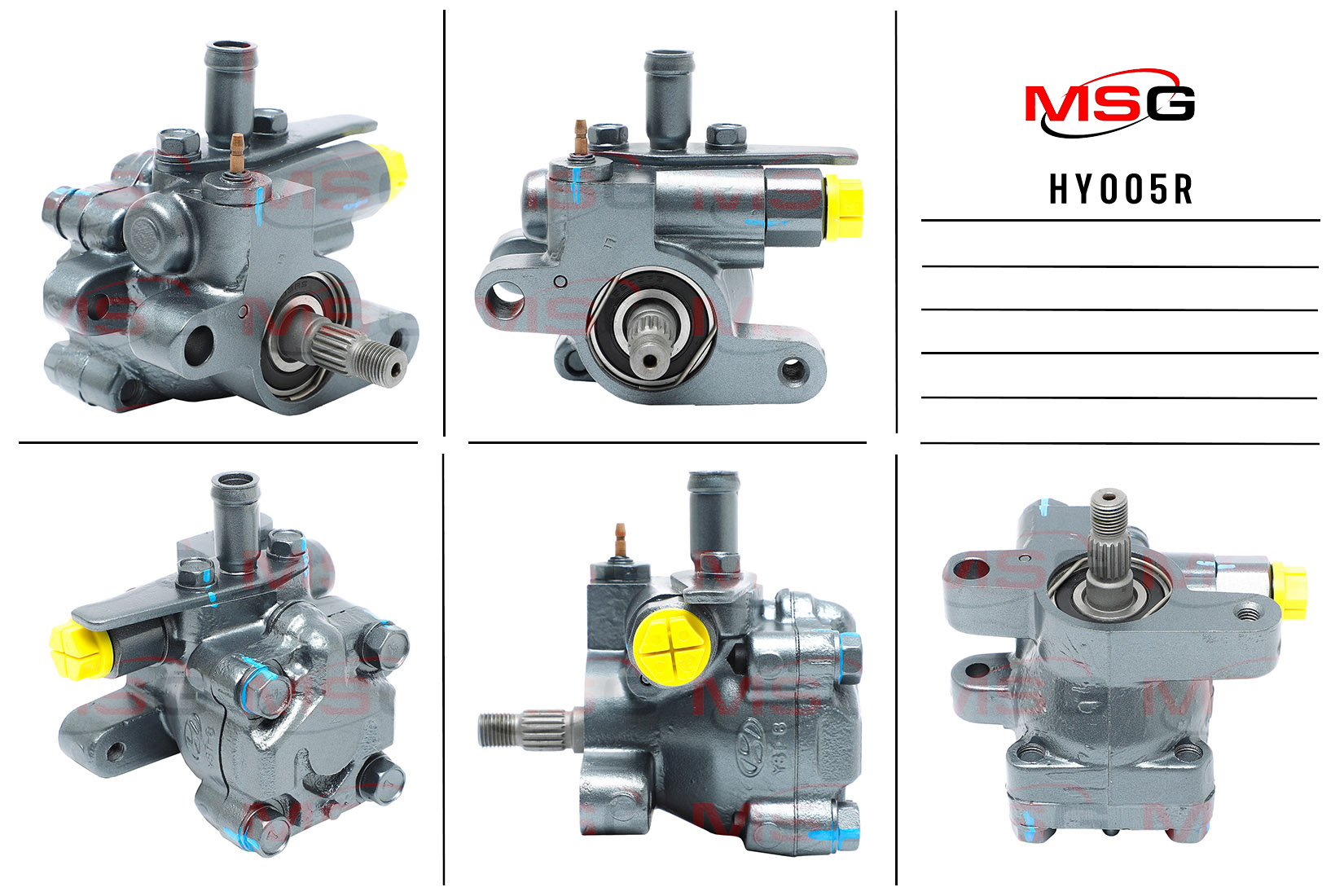 Насос ГУР hyundai santa FE i 01-06kia magentis 01-  Rebuilding - MSG HY005R