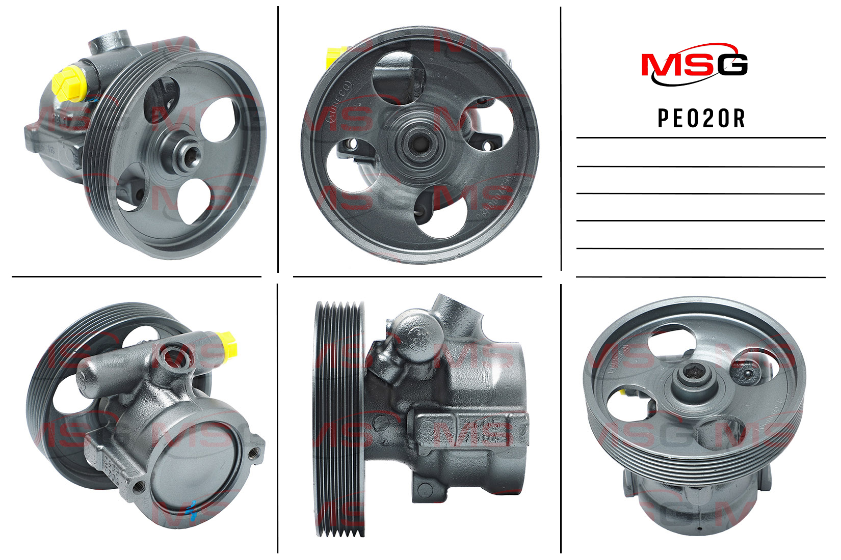 Насос ГУР citroen berlingo 99-,peugeot 206 SW 02-,peuge partner 00-  Rebuilding - MSG PE020R